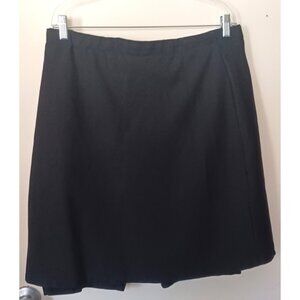 Women's Black Basic A-Line Skort Sz L Classic Minimalist Activewear Tennis Golf‎